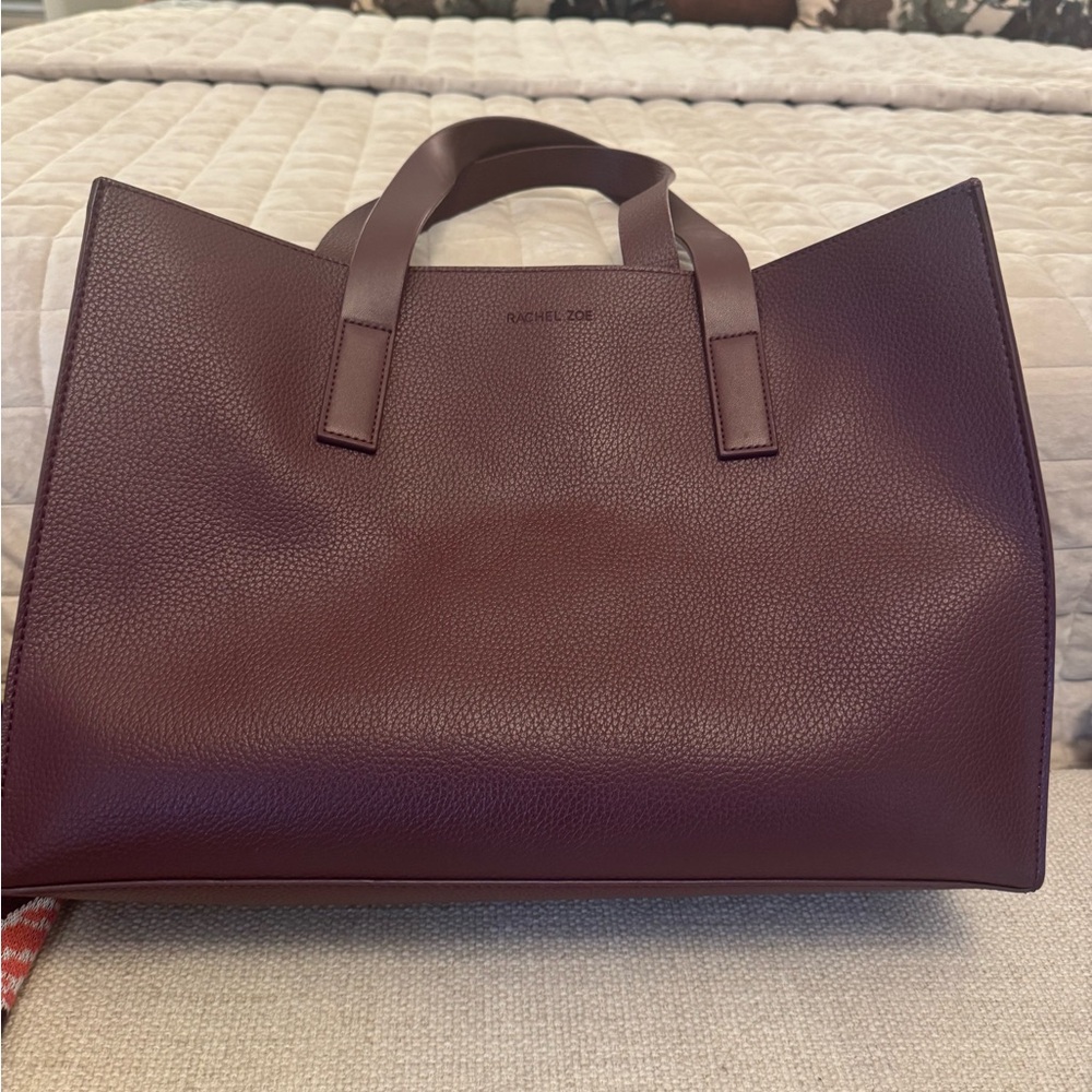 Rachel Zoe Deep Burgundy Leather Briefcase